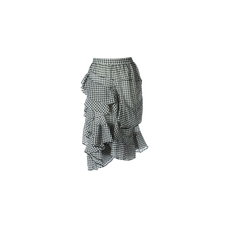 Chloé Gingham Check Asymmetric Skirt
