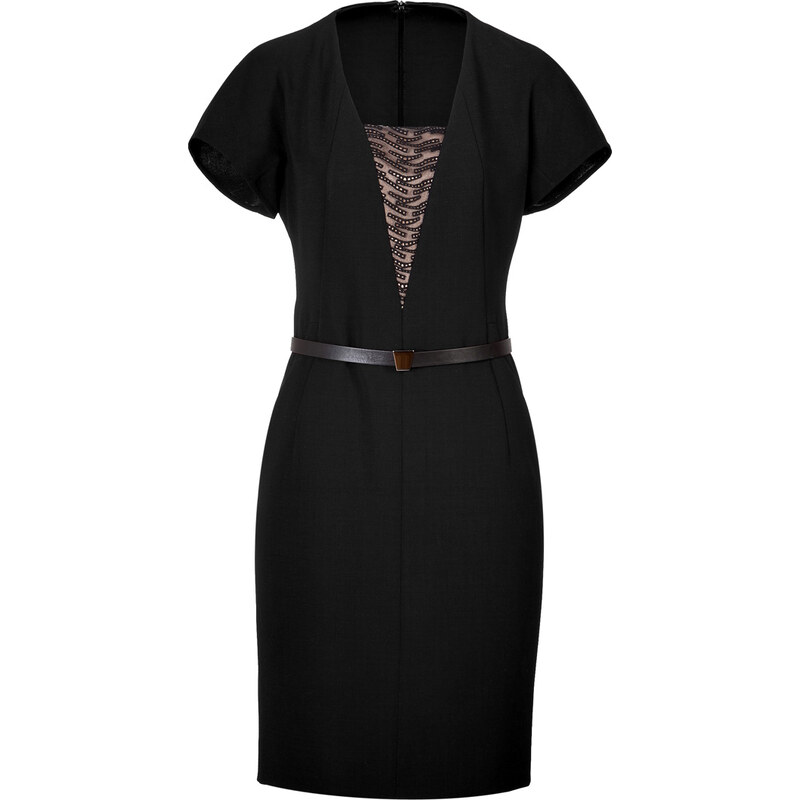 Akris Cotton Dress with Embroidered Panel