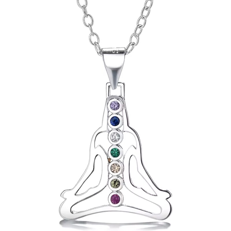 MAJYA Stříbrný řetízek s přívěskem INNER PEACE 11059 95190277