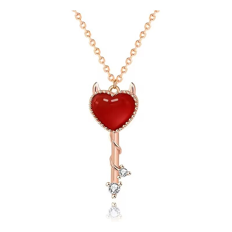 MAJYA Stříbrný řetízek s přívěskem DEVILS KEY 11012 95190274