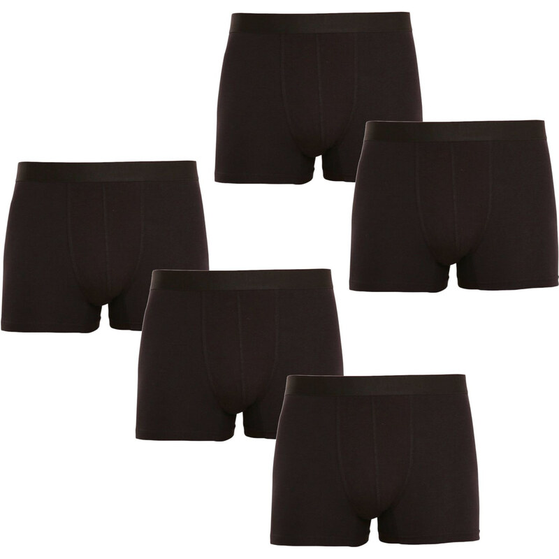 5PACK pánské boxerky Nedeto černé (5NB001)