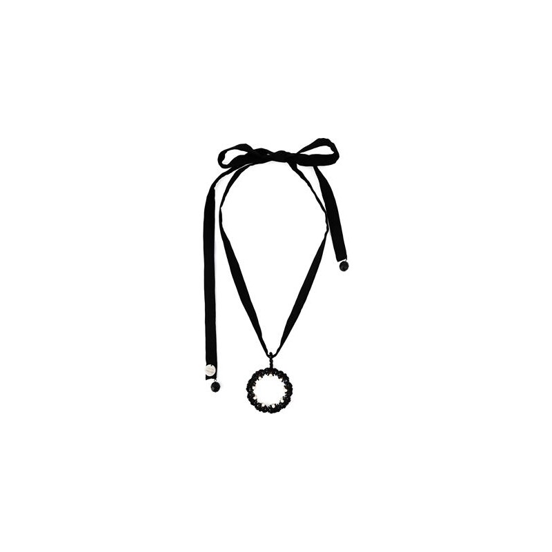 Maria Calderara Beaded Loop Tie Necklace