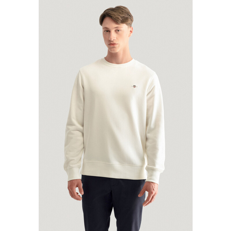MIKINA GANT REG SHIELD C-NECK SWEAT EGGSHELL