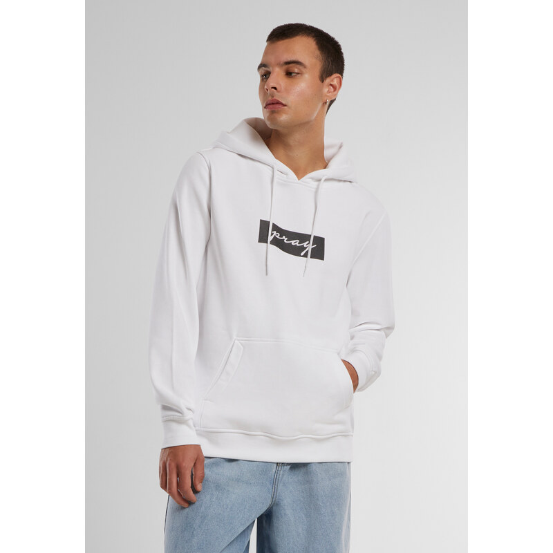 Mister Tee Pray Boxlogo Hoody Tee bílé