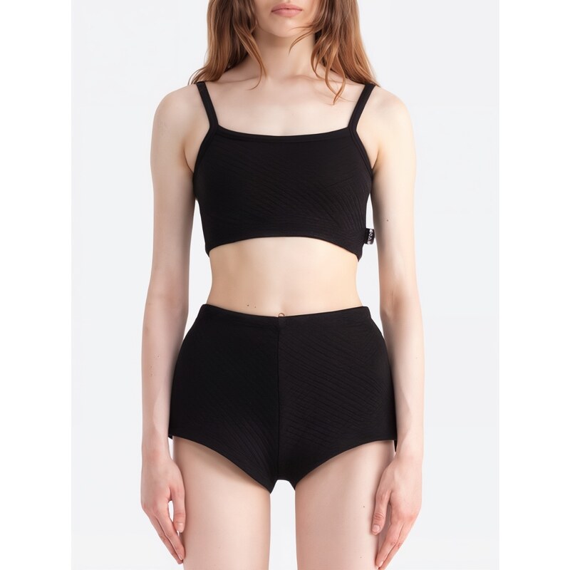 #VDR Quilted Black Crop Top 95279791