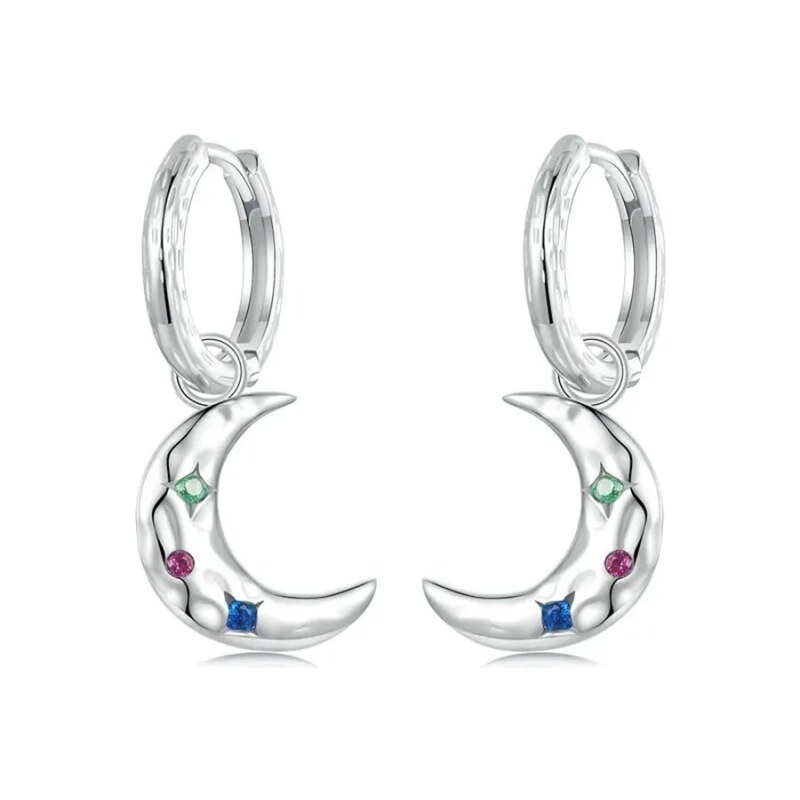 GRACE Silver Jewellery Stříbrné náušnice s barevnými zirkony ve tvaru 95282631