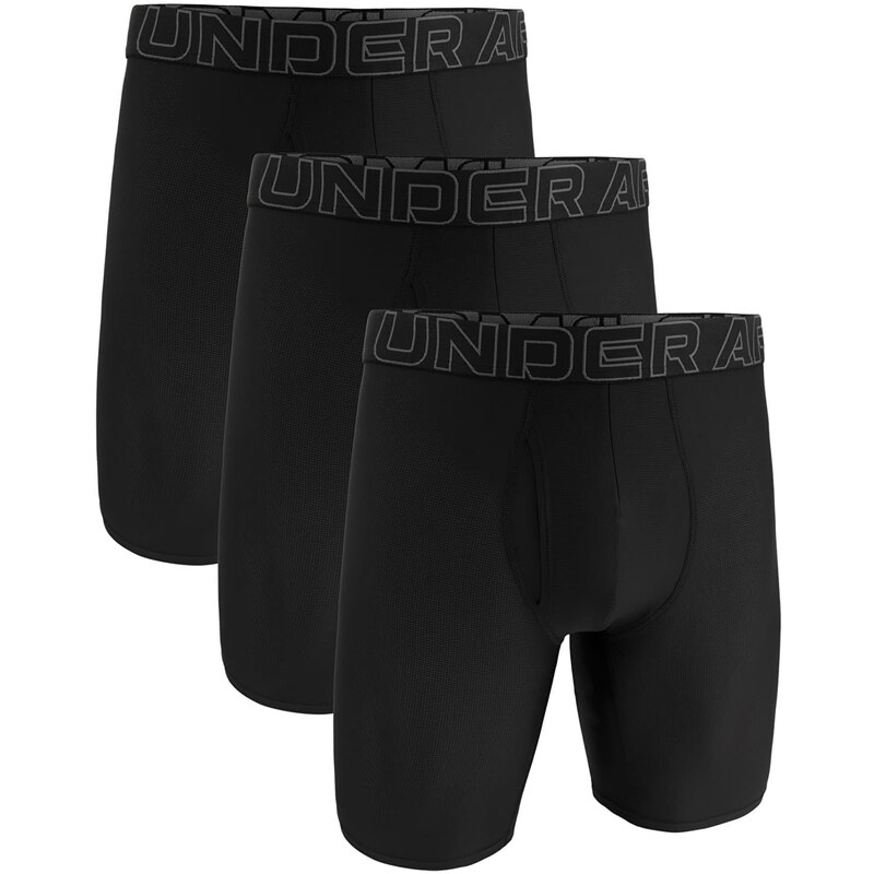 Boxerky Under Armour M Perf Tech Mesh 9in 3-Pack Black XS