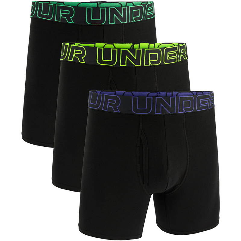 Boxerky Under Armour M Perf Cotton 6in 3-Pack Black S