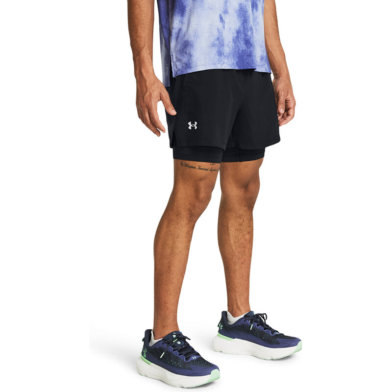 Šortky Under Armour LAUNCH 5 2-IN1 SHORTS Black XXL