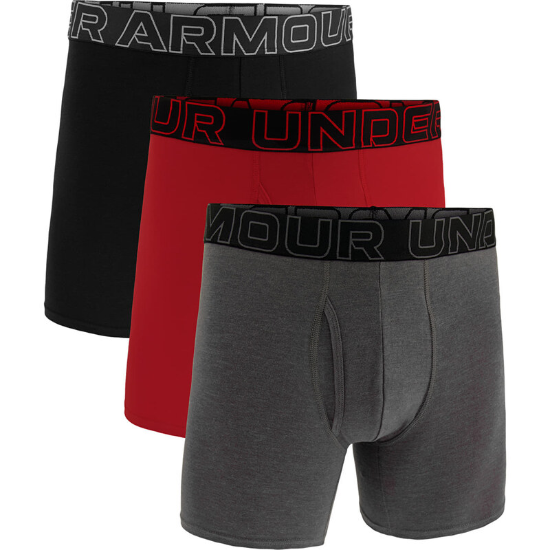 Boxerky Under Armour M Perf Cotton 6in 3-Pack Grey XXXXXL