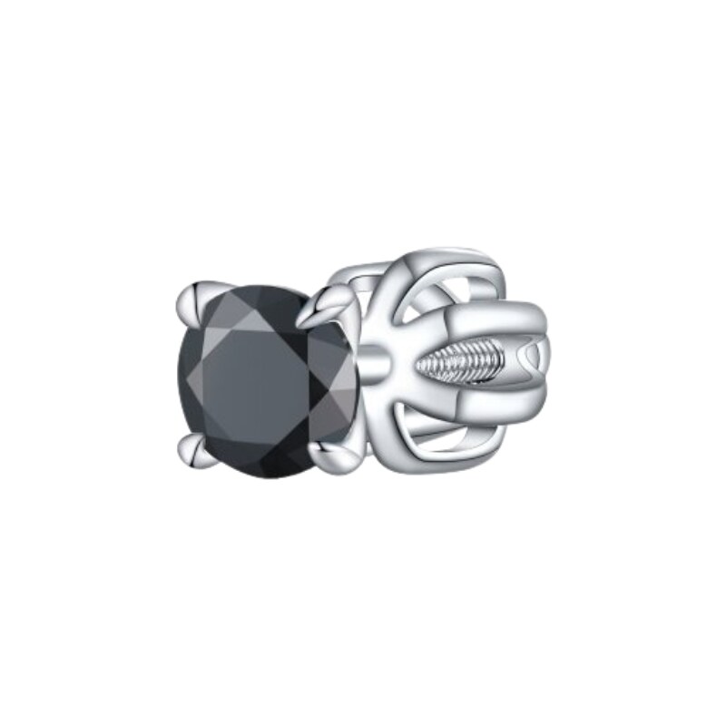 Olivie Stříbrná 4mm náušnice PIPPI BLACK 8758 1 ks