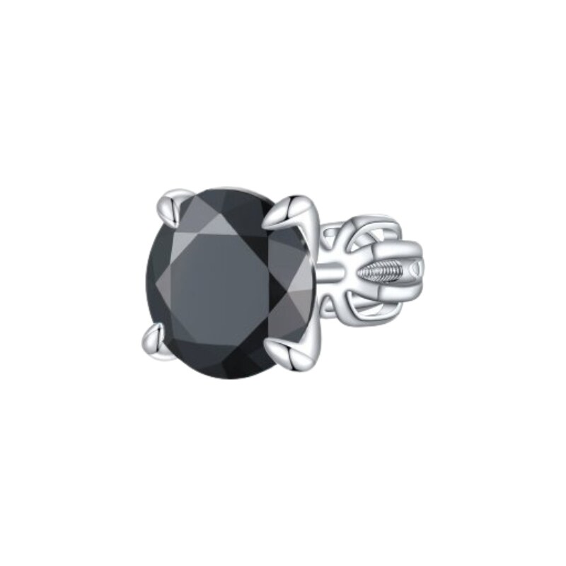 Olivie Stříbrná 8mm náušnice PIPPI BLACK 1 ks 8762
