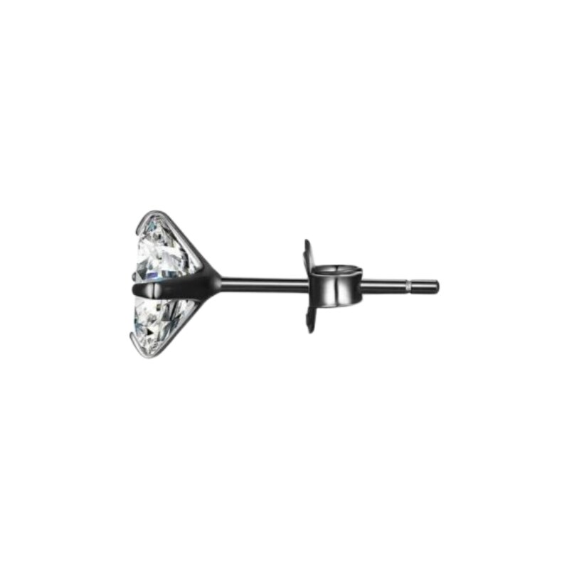 Olivie Stříbrná náušnice 4 mm ZORA BLACK 1 ks 8747 95334015