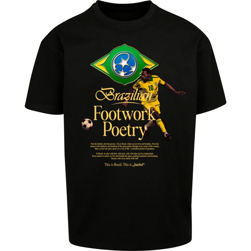 Mister Tee Pánské tričko Footwork Poetry Oversize černé