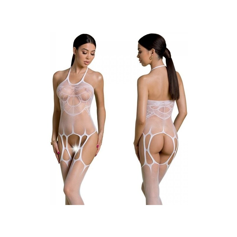 Passion ECO BS002 white - Bodystocking 95347961