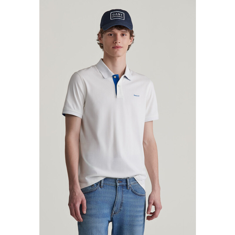 POLOKOŠILE GANT REG CONTRAST PIQUE SS POLO EGGSHELL