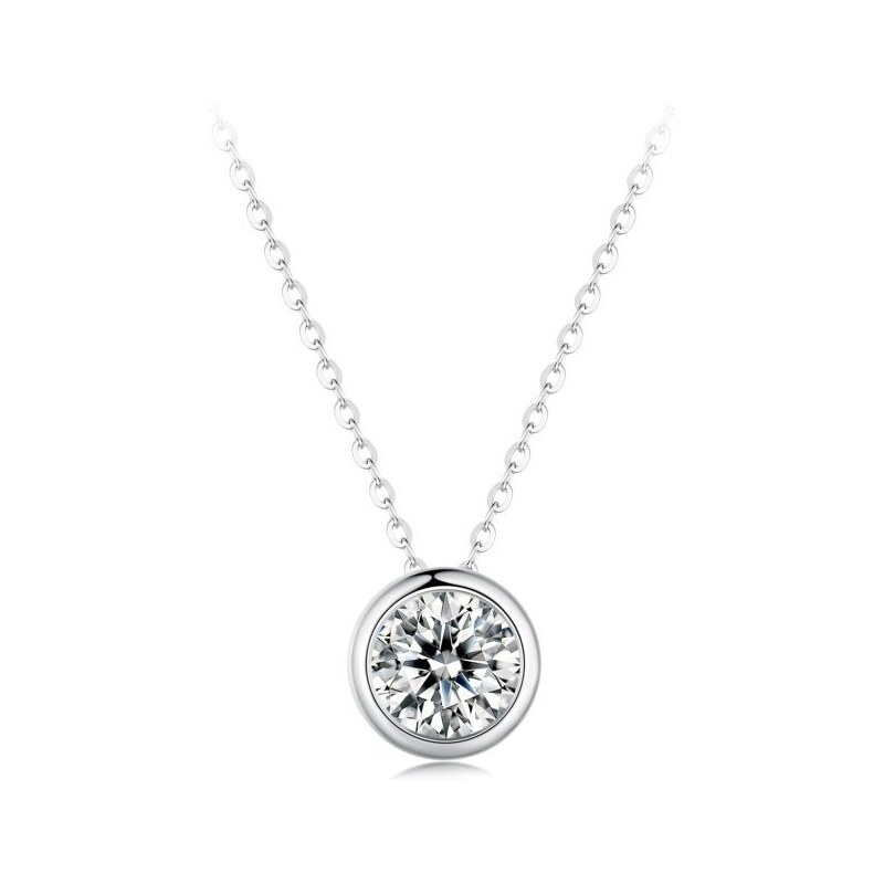 ELENYS Royal Fashion stříbrný náhrdelník s drahokamem moissanitem 95399660