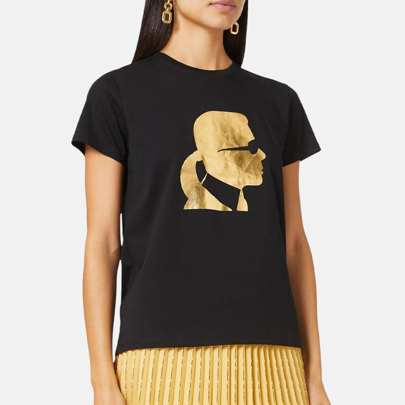 Dámské černé triko Karl Lagerfeld 55893