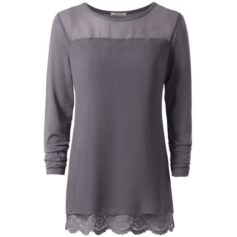 Intimissimi Long-Sleeve Viscose and Georgette Top