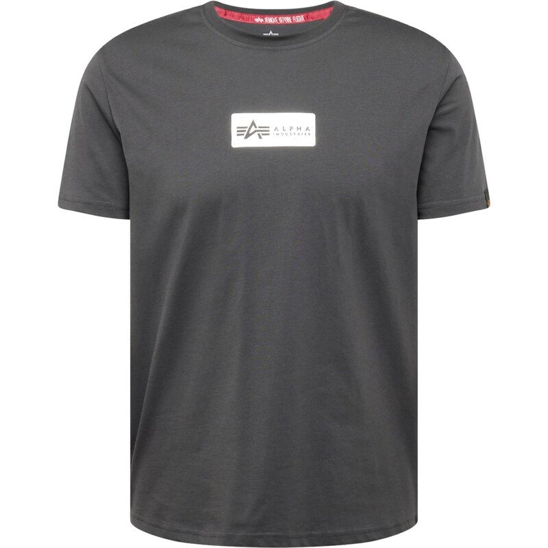 ALPHA INDUSTRIES Tričko grafitová / stříbrná