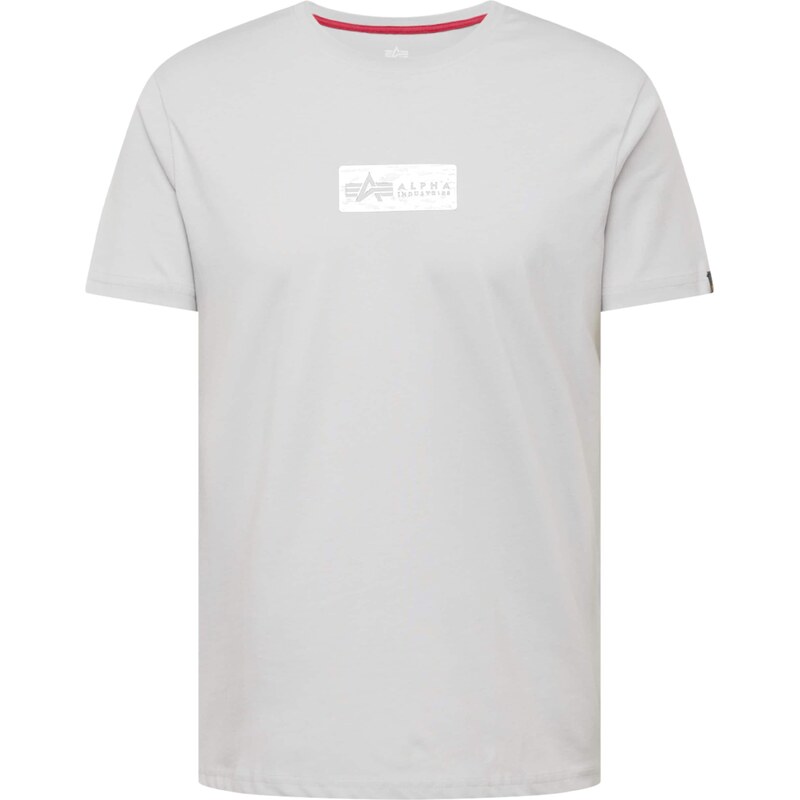ALPHA INDUSTRIES Tričko šedá / stříbrná