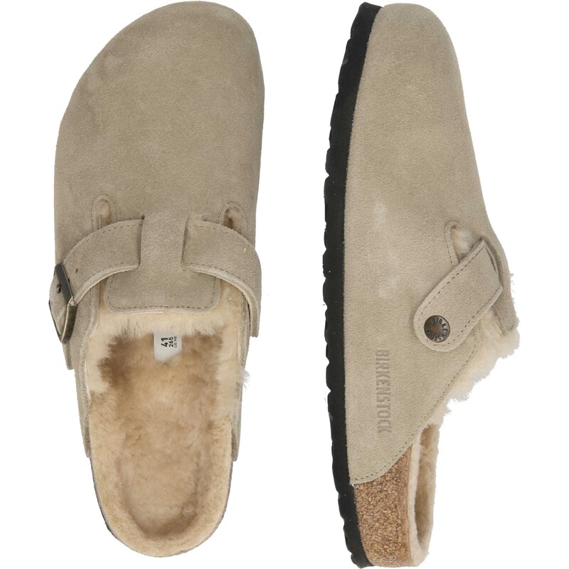 BIRKENSTOCK Pantofle 'Boston Leve' šedobéžová
