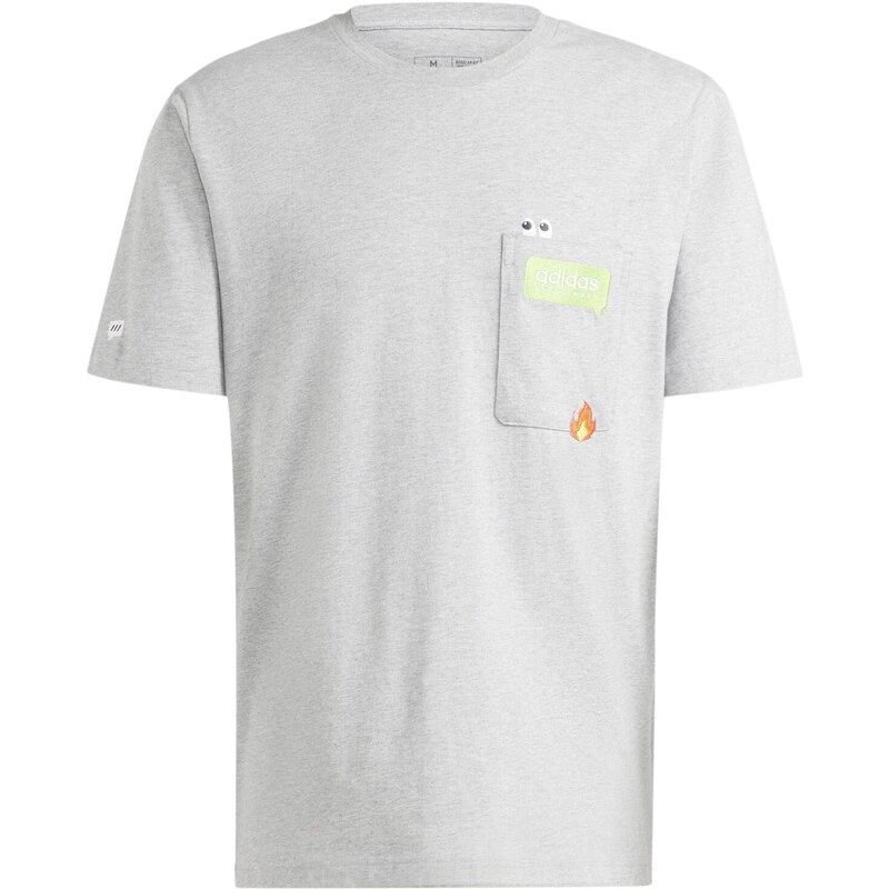 adidas Performance adidas Remoji Pocket Graphic T-Shirt MGREYH