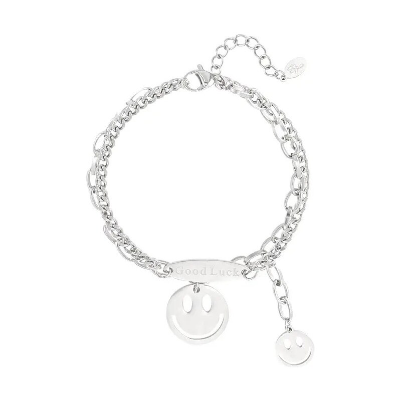 Yehwang Náramek Good Luck Smiley Silver 95471939