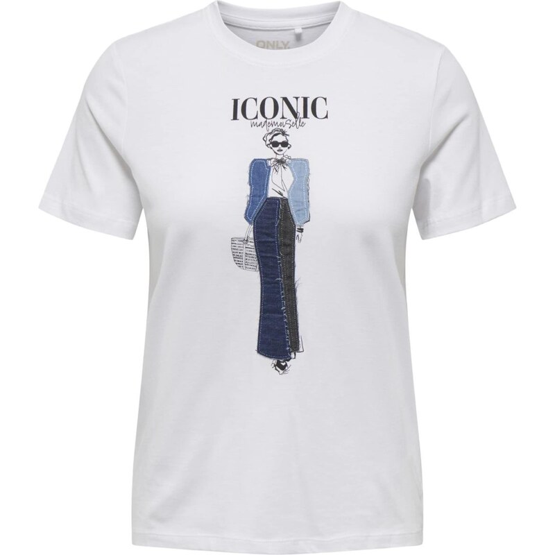ONLY Tričko ONLEmma modrá džínovina / světlemodrá / černá / bílá 95495637