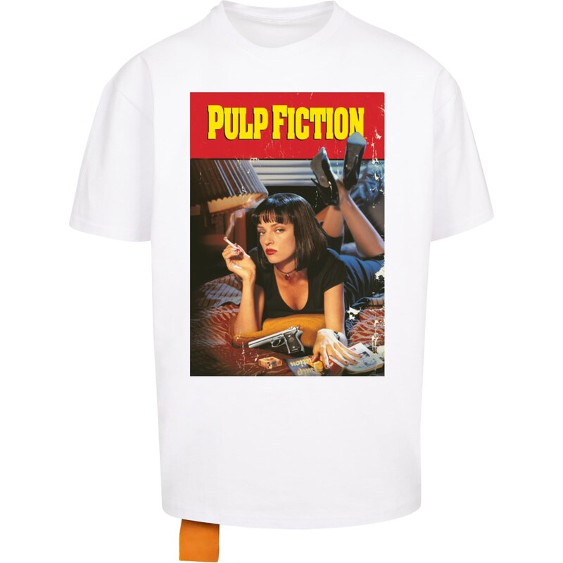 Merchcode Pánské tričko Pulp Fiction Poster Oversize bílé