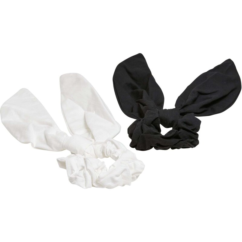 Urban Classics Šperky do vlasů Scrunchies černá / bílá 108754596