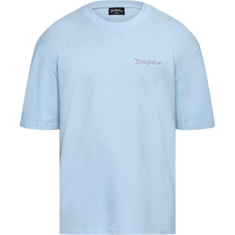 Dropsize Tričko světlemodrá / fialová