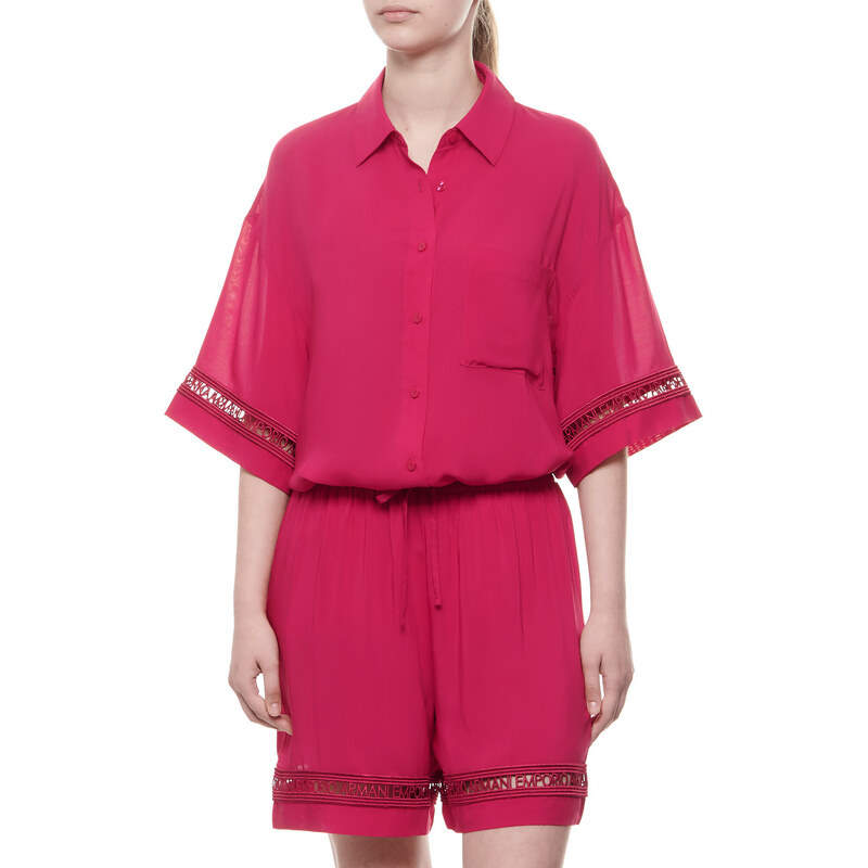 Dámská plážová košile 262732 4R338 01975 třešňová - Emporio