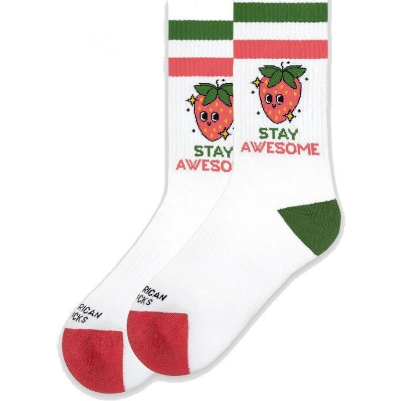 PONOŽKY AMERICAN SOCKS Stay Awesome - bílá