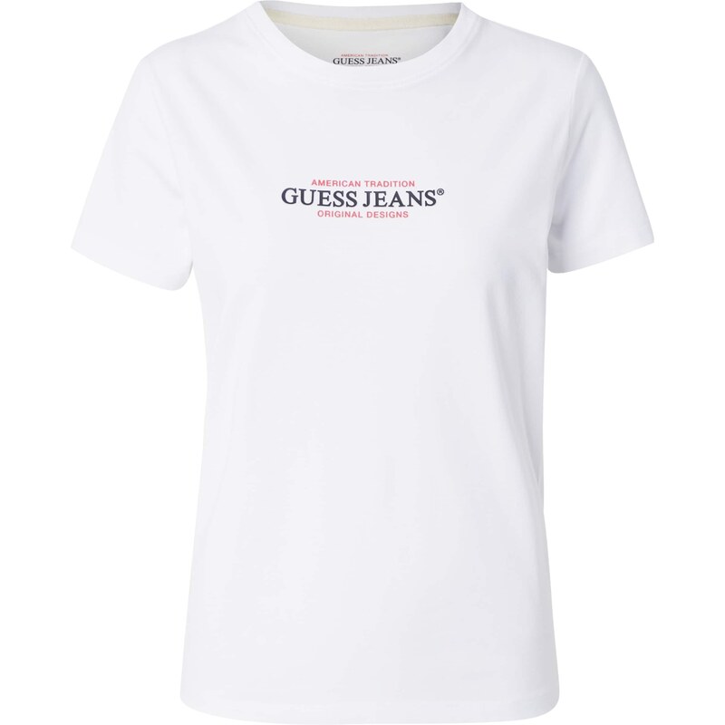 GUESS JEANS Tričko červená / černá / bílá