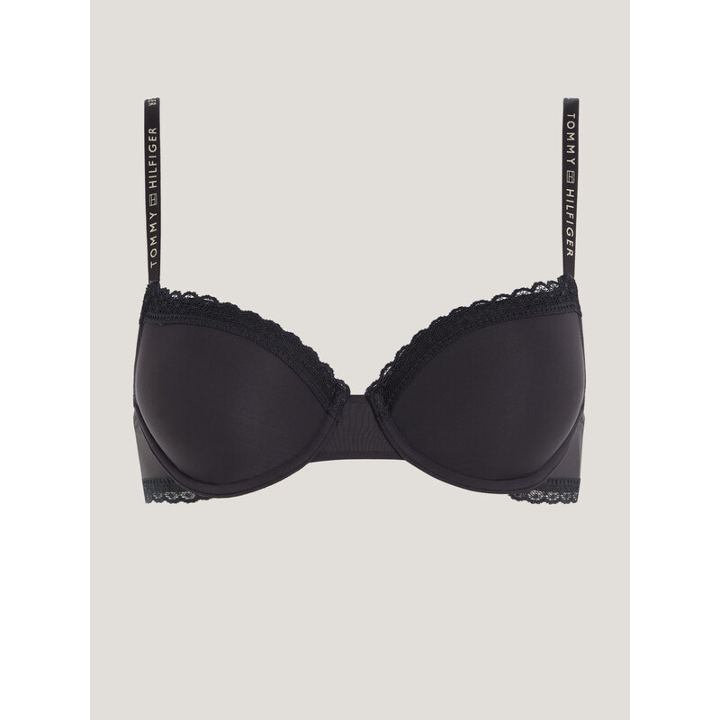 Dámská podprsenka TONAL LACE DEMI-CUP BRA UW0UW04546 BDS černá - Tommy 95768542