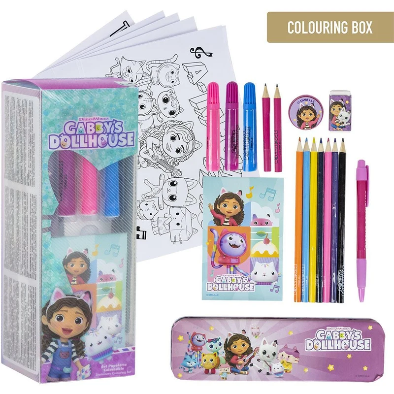 COLOURING STATIONERY SET GABBY´S DOLLHOUSE - GLAMI.cz