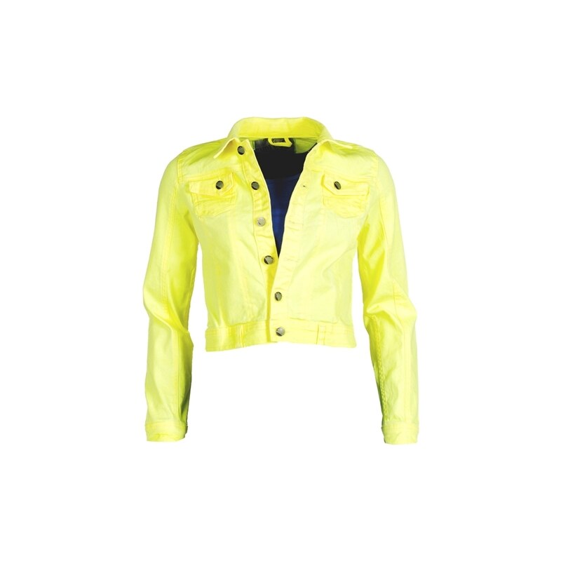 Dámská džínová bunda Sublevel - Neon yellow