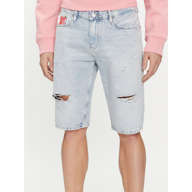 Tommy Jeans pánské světle modré džínové šortky