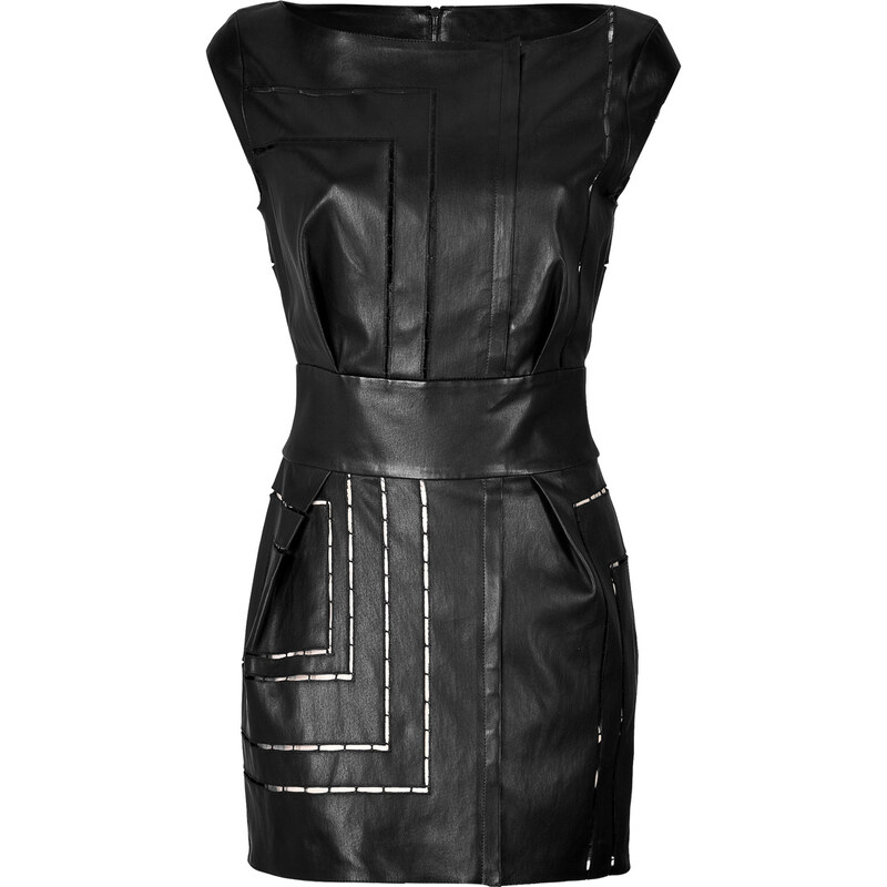 Jitrois Leather Dress with Cutout Trim