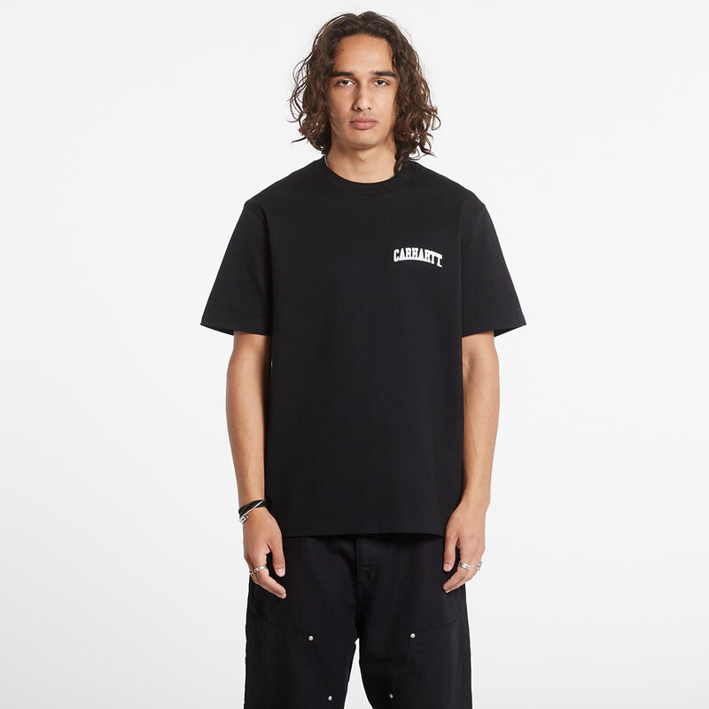 Tričko Carhartt WIP S/S University Script T-Shirt Black/ White