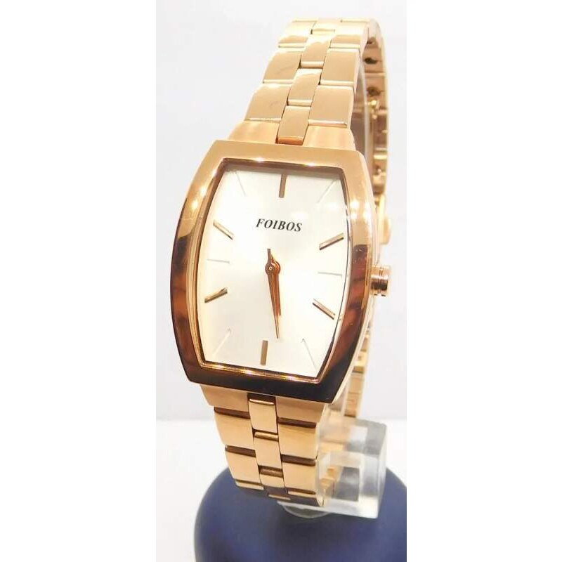 FOIBOS Dámské hranaté ocelové rose gold hodinky FOIBOS CK3536.3 102320551