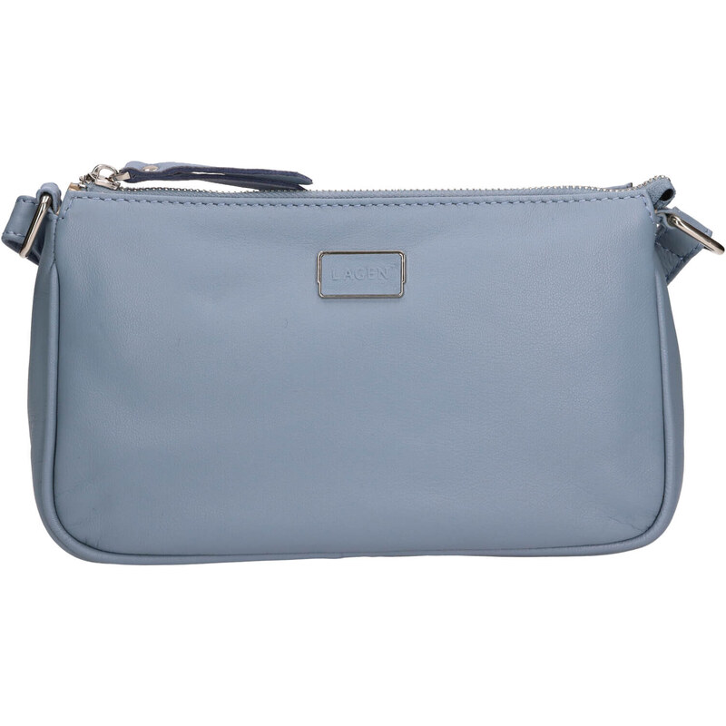 Dámská kožená crossbody kabelka Lagen Elara - modrá