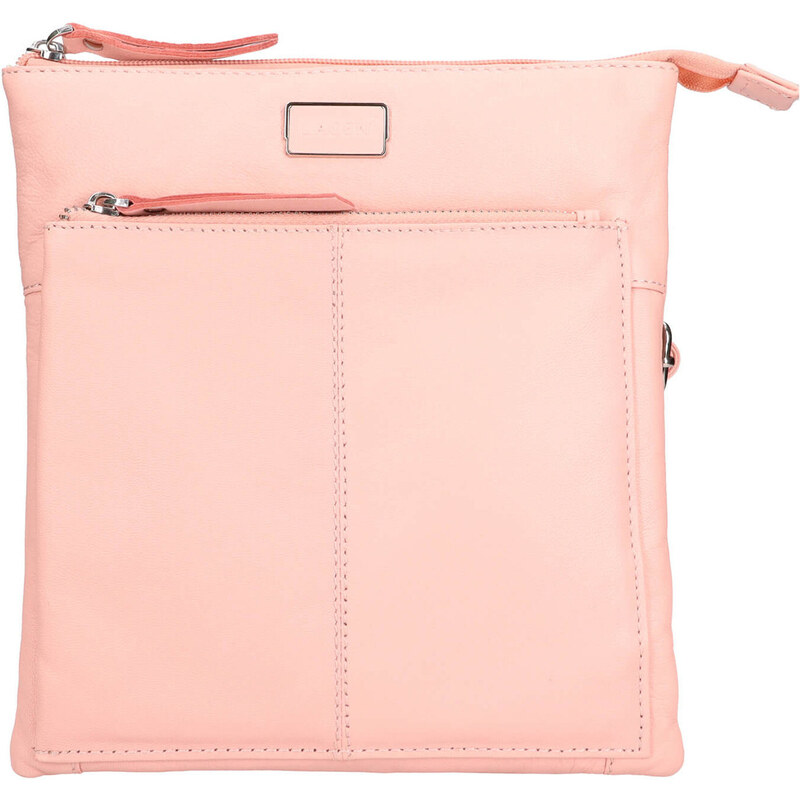 Dámská kožená crossbody kabelka Lagen Amara - růžová