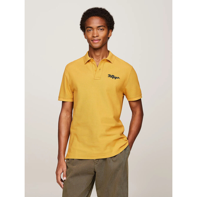 Tommy Hilfiger pánské hořčicové polo triko