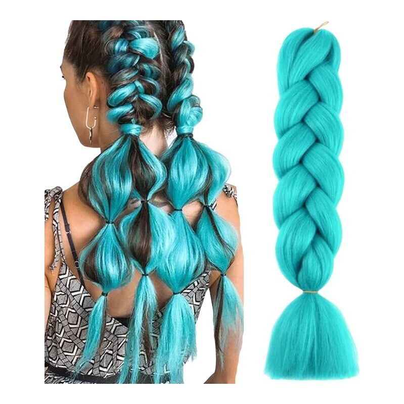Flamenco Mystique Syntetické vlasy 120 cm husté jednobarevné tyrkysové 95913236