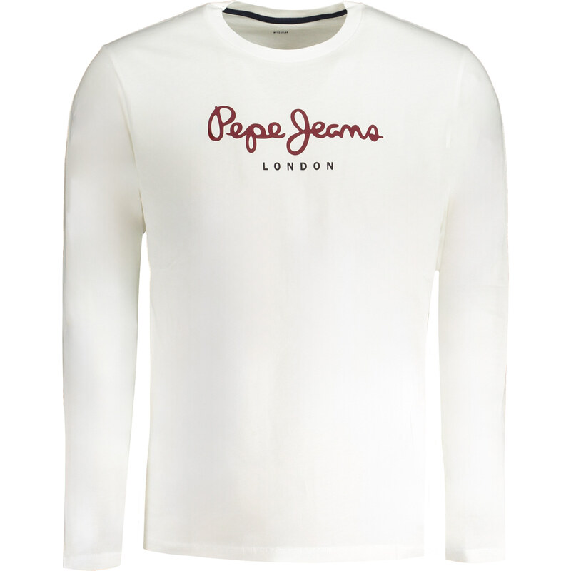 Bílé triko s dlouhým rukávem Pepe Jeans