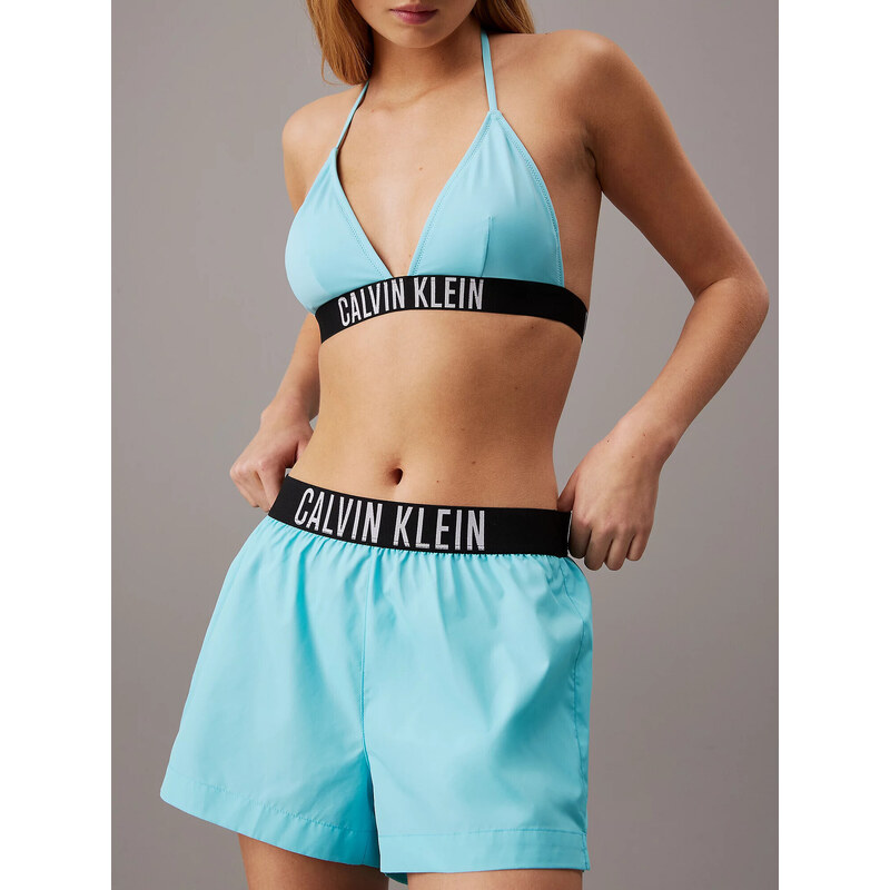 Dámské plážové šortky KW0KW02482 DCE sv. modré - Calvin Klein 95948528