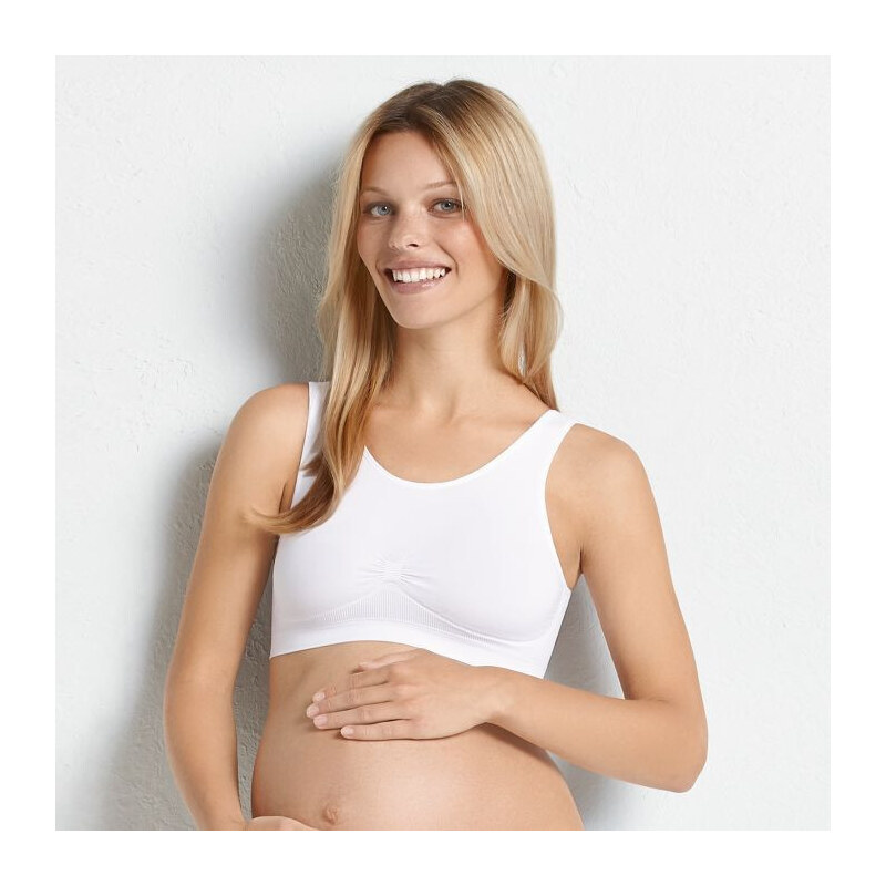 Dámský těhotenský top Seamless 5100 Bílá 006 - Anita