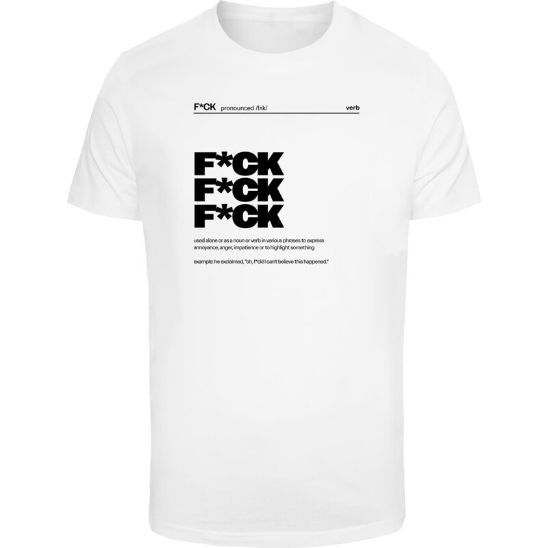 Mister Tee Pánské tričko F*ck Definition bílé